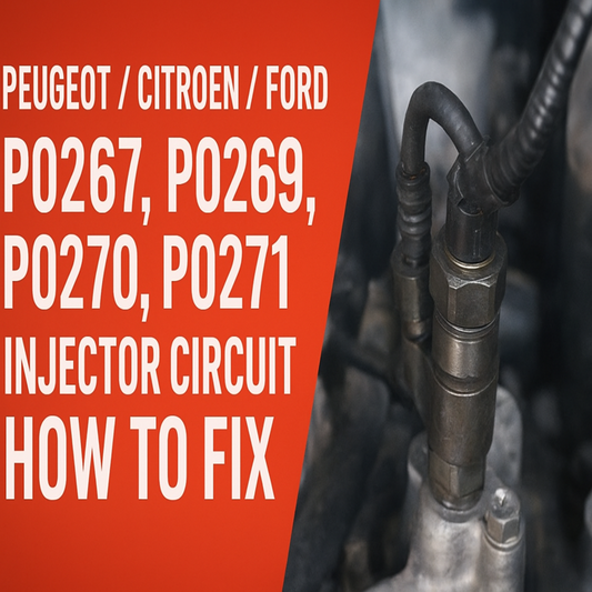 Peugeot / Citroën / Ford P0267/P0269/P0270/P0271 Injector Circuit High – How to Fix