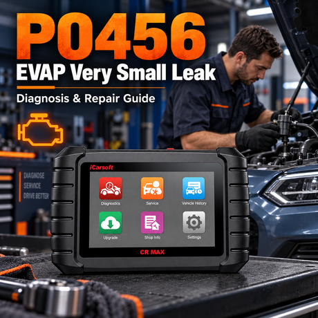 P0456 EVAP very small leak diagnosis and repair guide with iCarsoft CR MAX