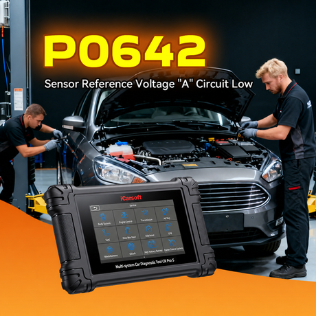P0642 sensor reference voltage A circuit low diagnostic guide with iCarsoft CR Pro S