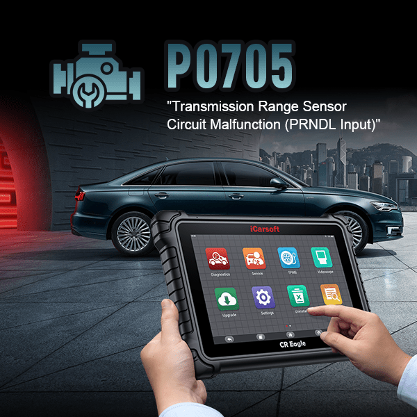Transmission range sensor (PRNDL) circuit that triggers code P0705