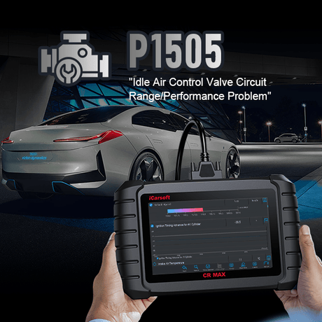 P1505 Idle Air Control System Overspeed Error in Mercedes - iCarsoft-us