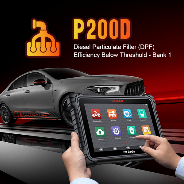 P200D: Diesel Particulate Filter Efficiency Below Threshold - Bank 1 in Chevy - iCarsoft-us