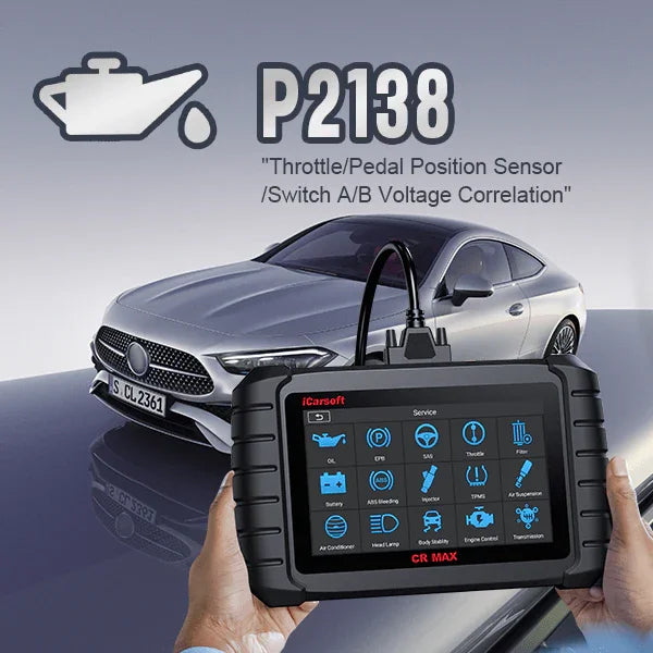P2138: Throttle/Pedal Position Sensor/Switch D/E Voltage Correlation - In-Depth Diagnosis and Solutions - iCarsoft-us