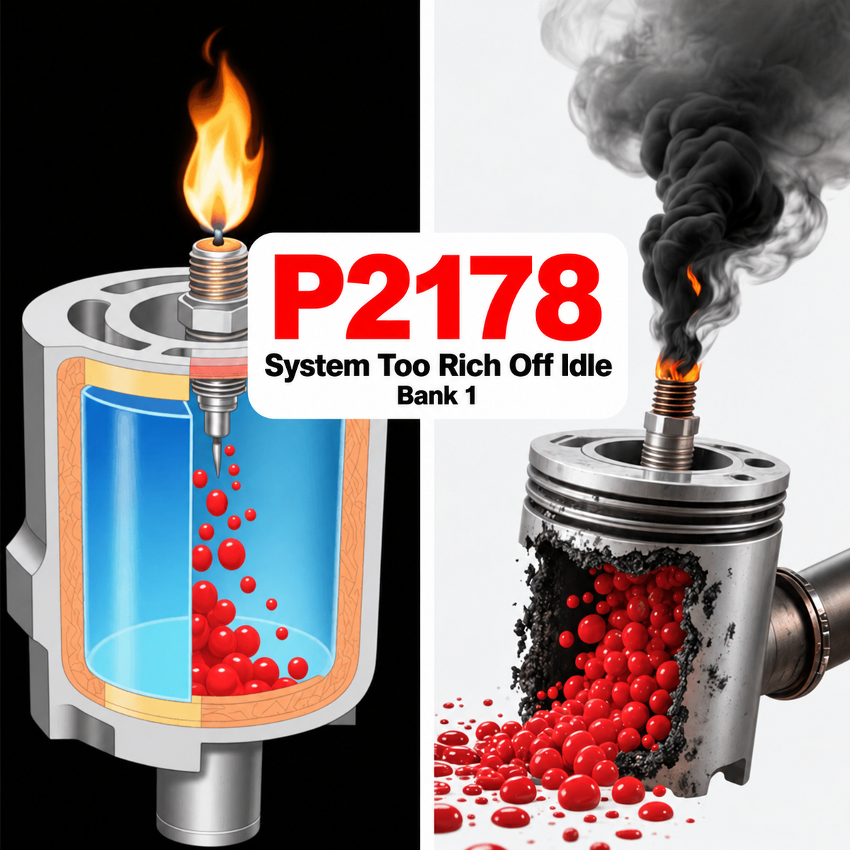 P2178 system too rich off idle on Bank 1: diagnostic guide illustration