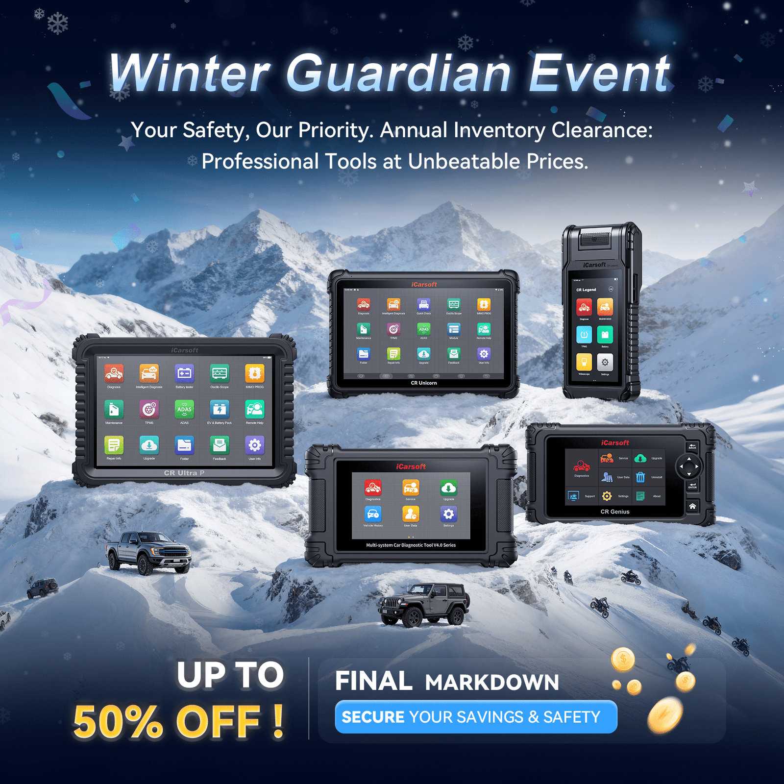 Winter Guardian Event: Up to 50% Off iCarsoft OBD2 Scanners - iCarsoft Official Store
