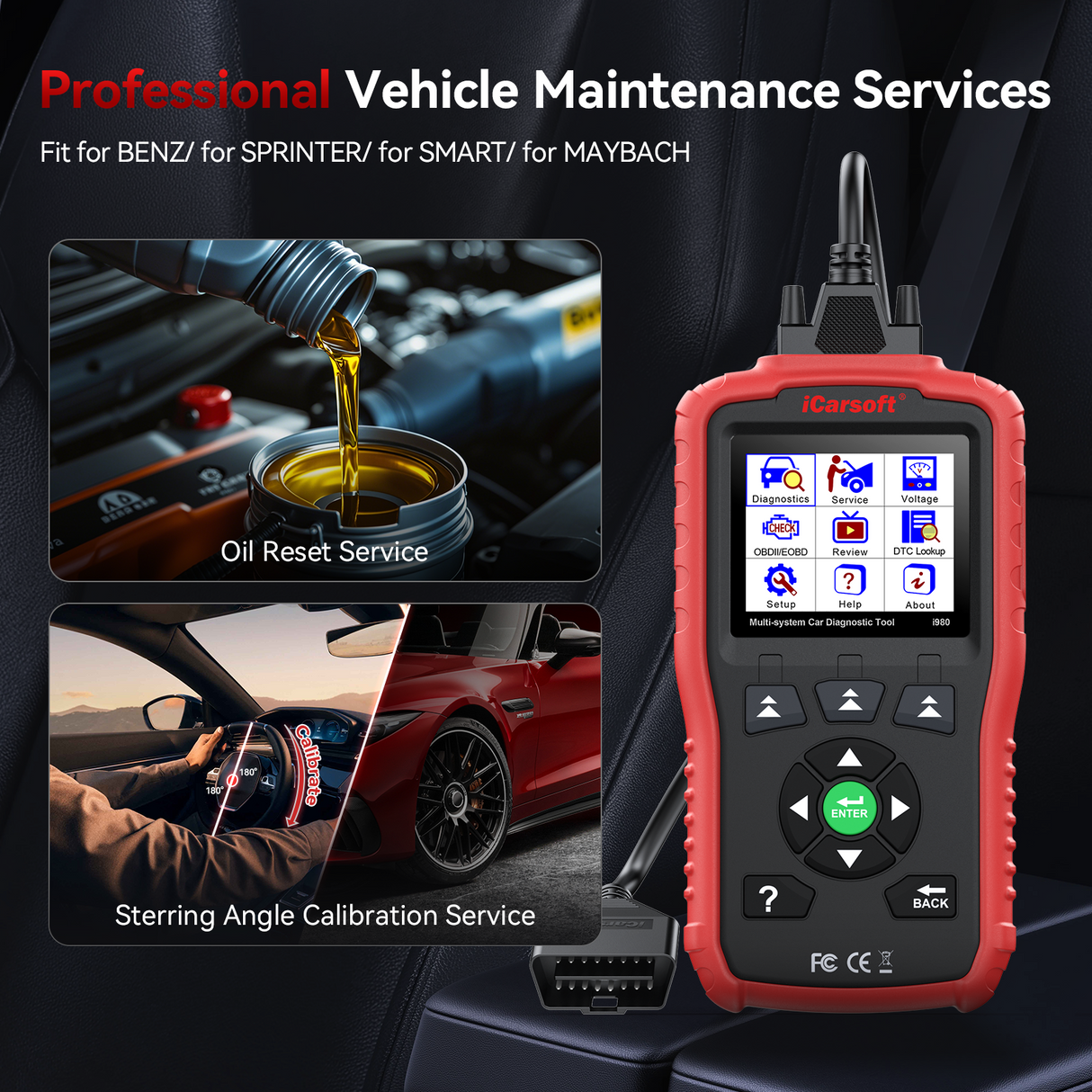 iCarsoft i980 Car Diagnostic Tool For Mercedes-Benz/Sprinter/Smart