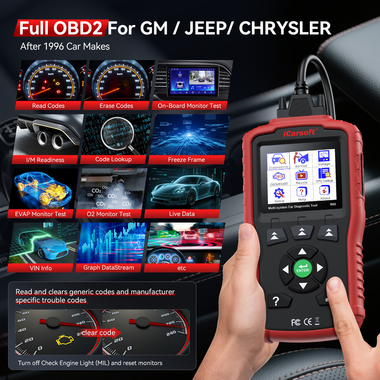 iCarsoft  i900 Car Diagnostic Tool For GM