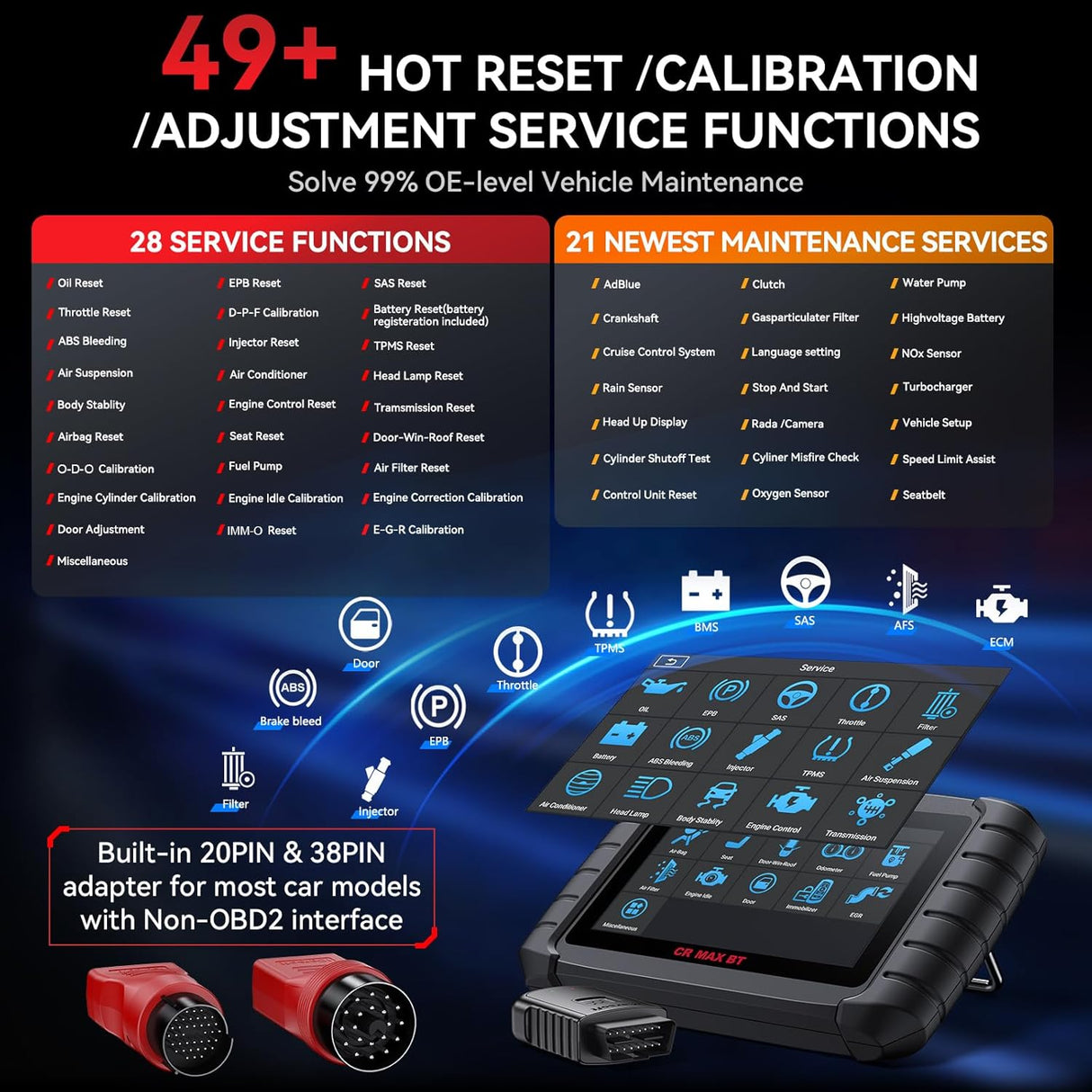 iCarsoft CR Max BT (Enhanced) Wireless Bidirectional Diagnostic Tool