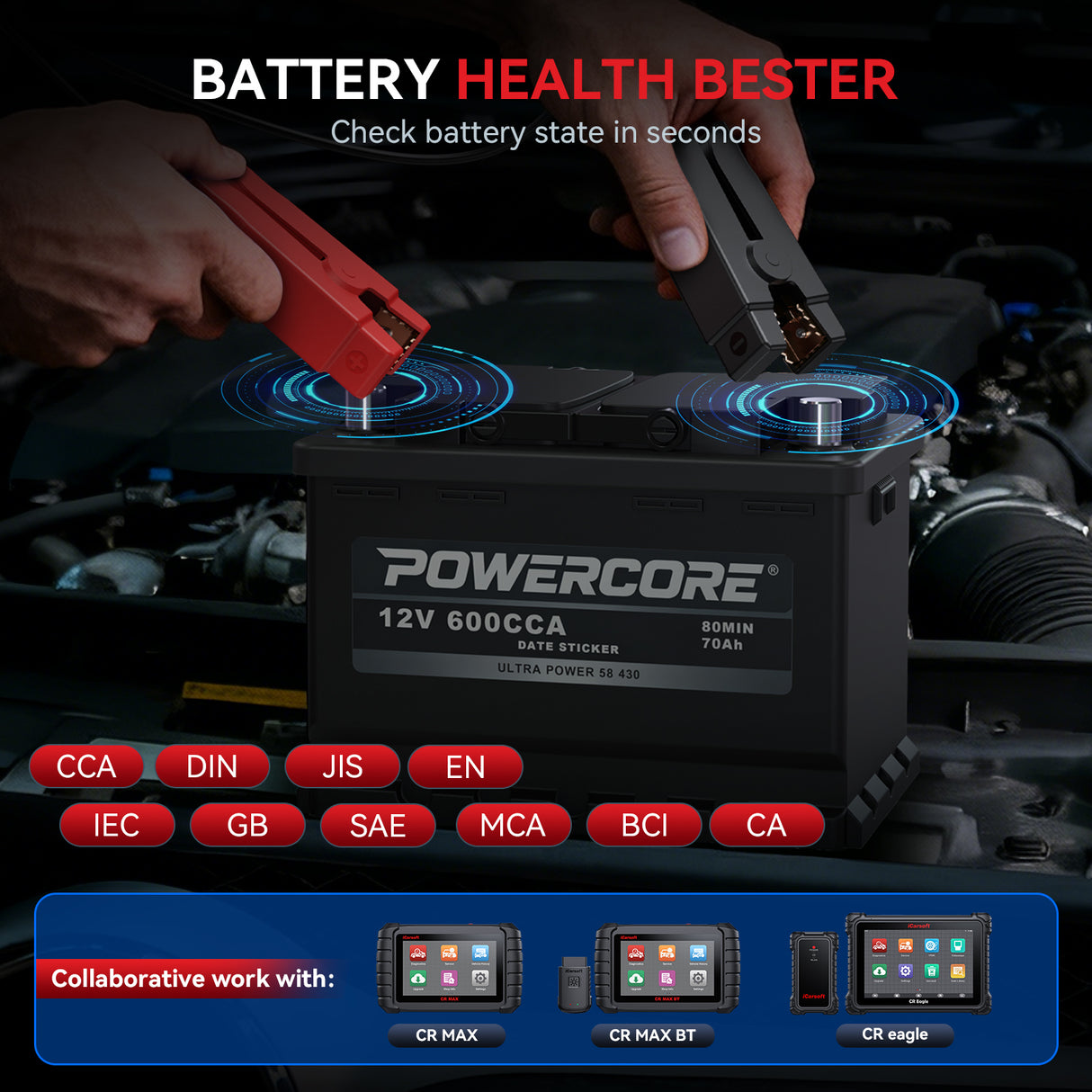 iCarsoft BT900 Battery Test Clip