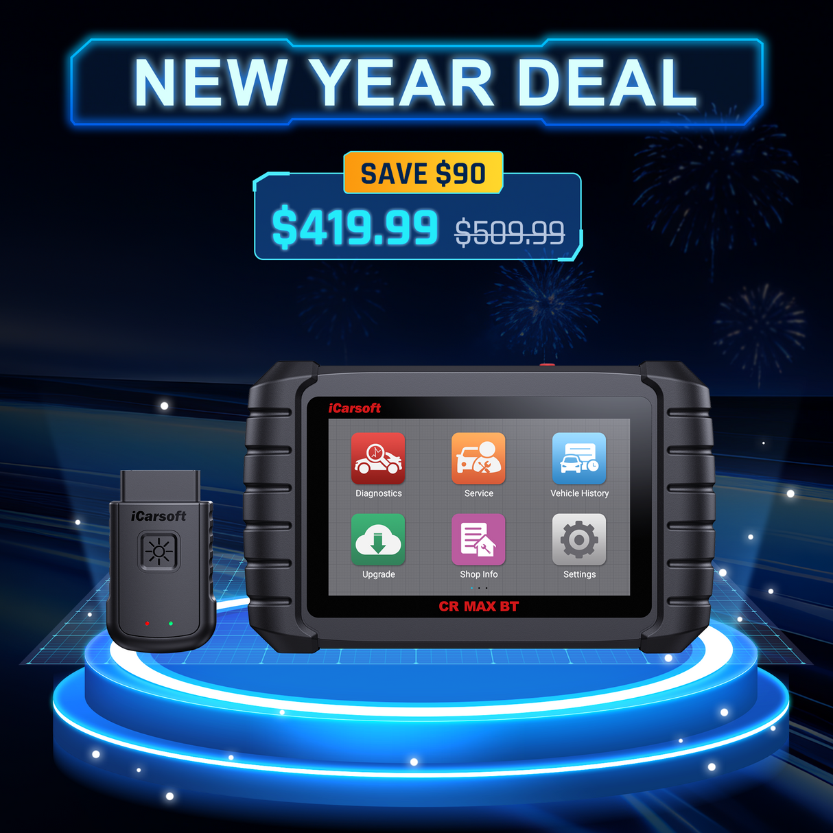 iCarsoft CR MAX BT Car Diagnostic Tool