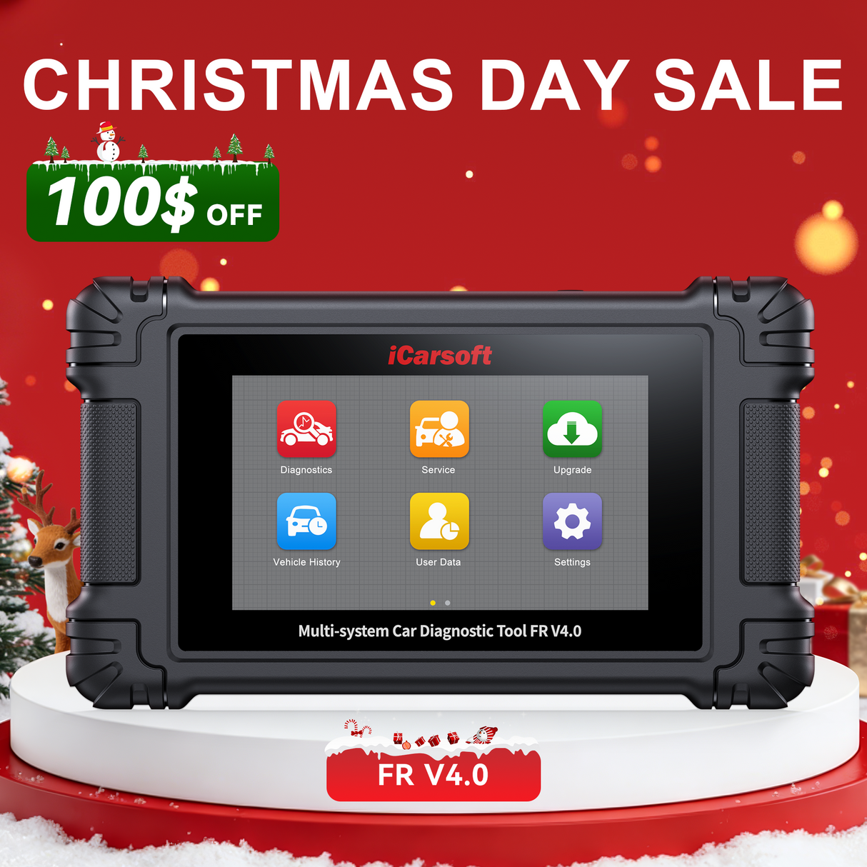 iCarsoft  FR V4.0 for French and Italia Vehicle Makes with Touchscreen & Wifi