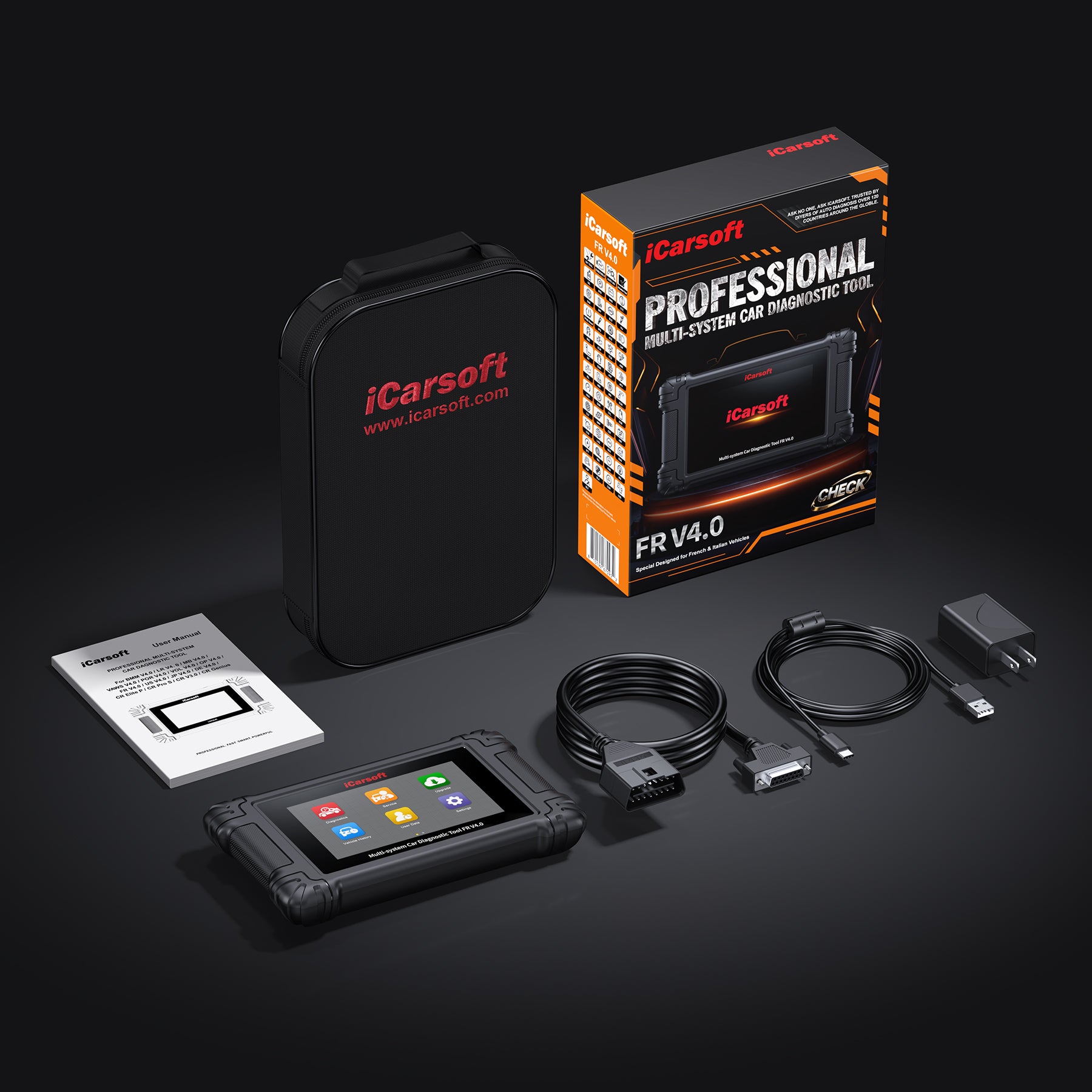 iCarsoft  FR V4.0 for French and Italia Vehicle Makes with Touchscreen & Wifi