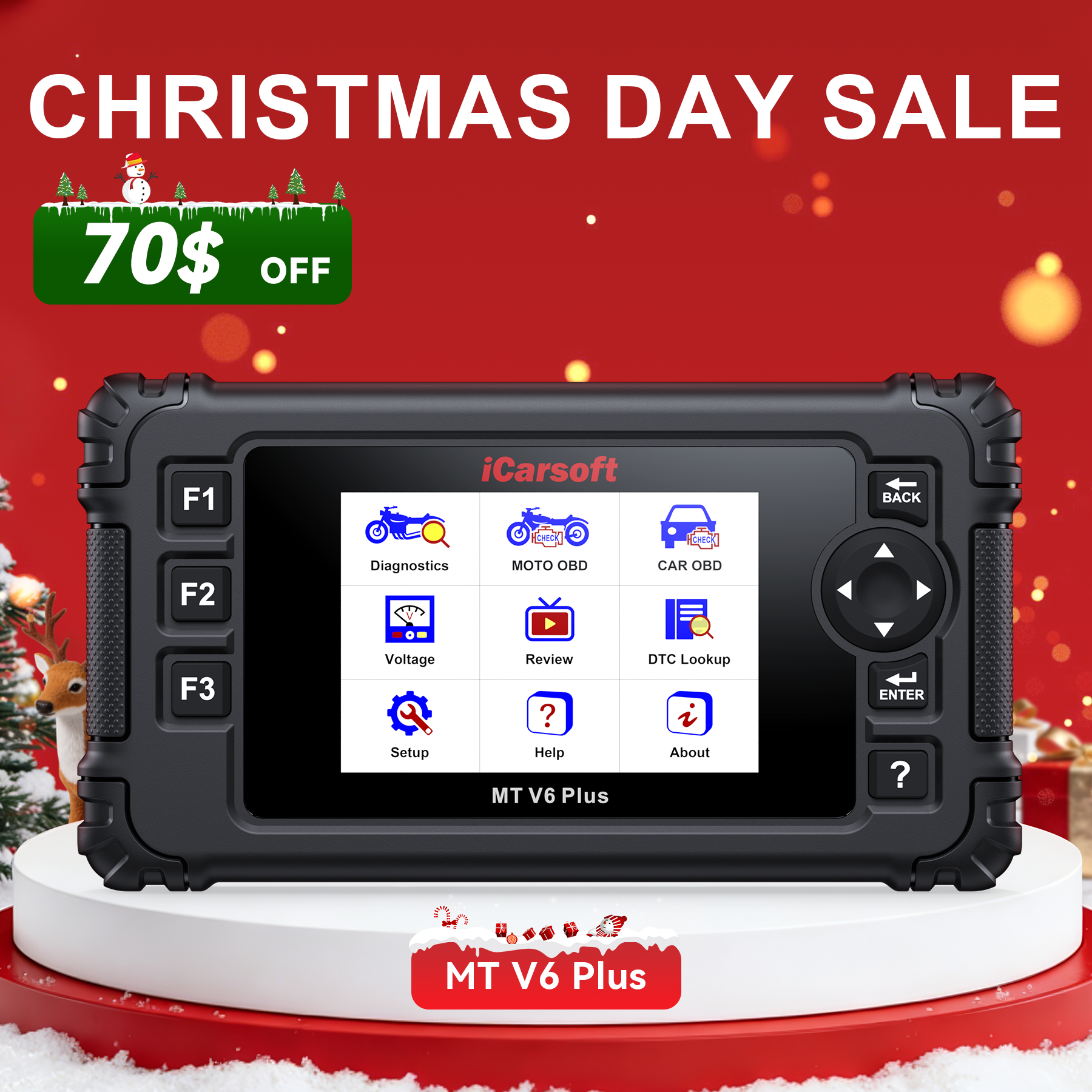 For Most Motorcycle iCarsoft Motorcycle Diagnostic tool MT V6 Plus