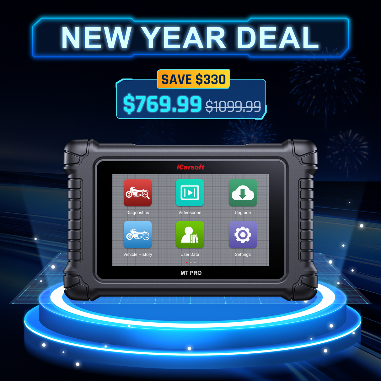 [Lifetime Free Updates] iCarsoft Motorcycle Diagnostic tool MT PRO