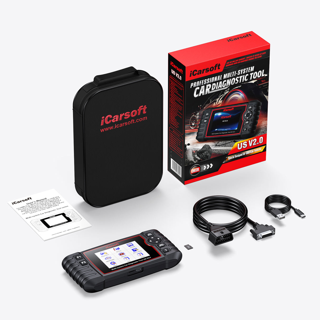 iCarsoft US V2.0 Car Diagnostic Tool For Ford/GM/Chrysler(Jeep/Dodge)