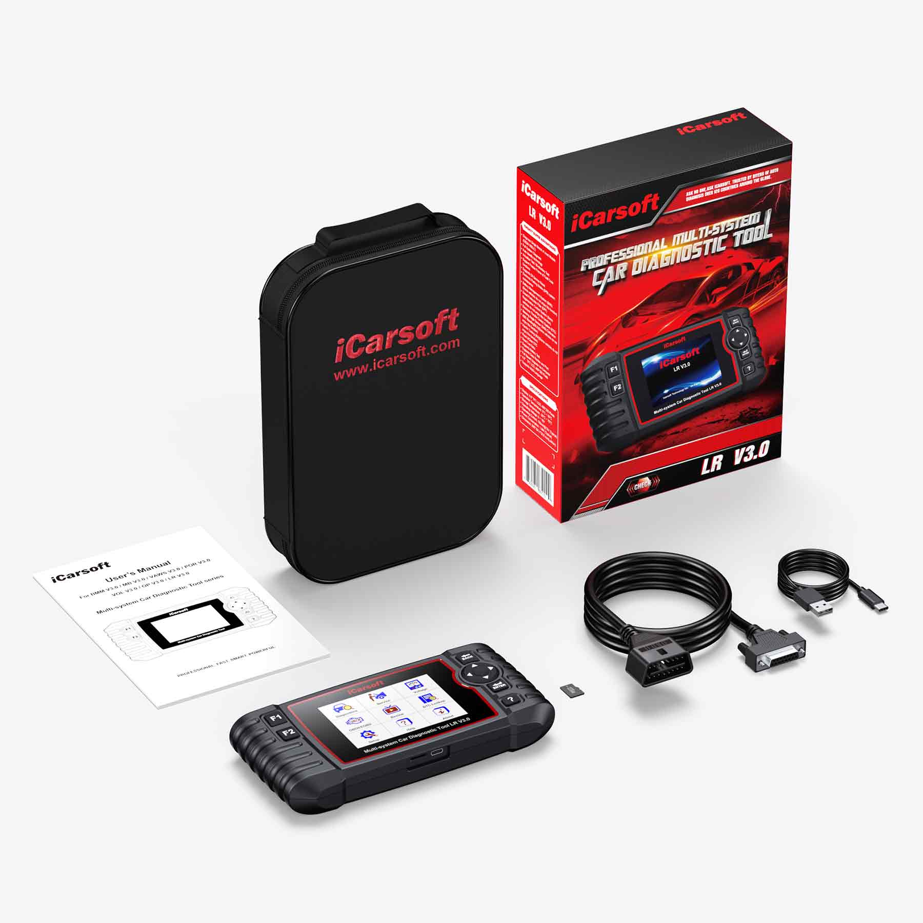 iCarsoft LR V3.0 ジャガー/ランドローバー専用 OAD診断機 iCarsoft LR V3.0 Land Rover & Jaguar Diagnostic Tool