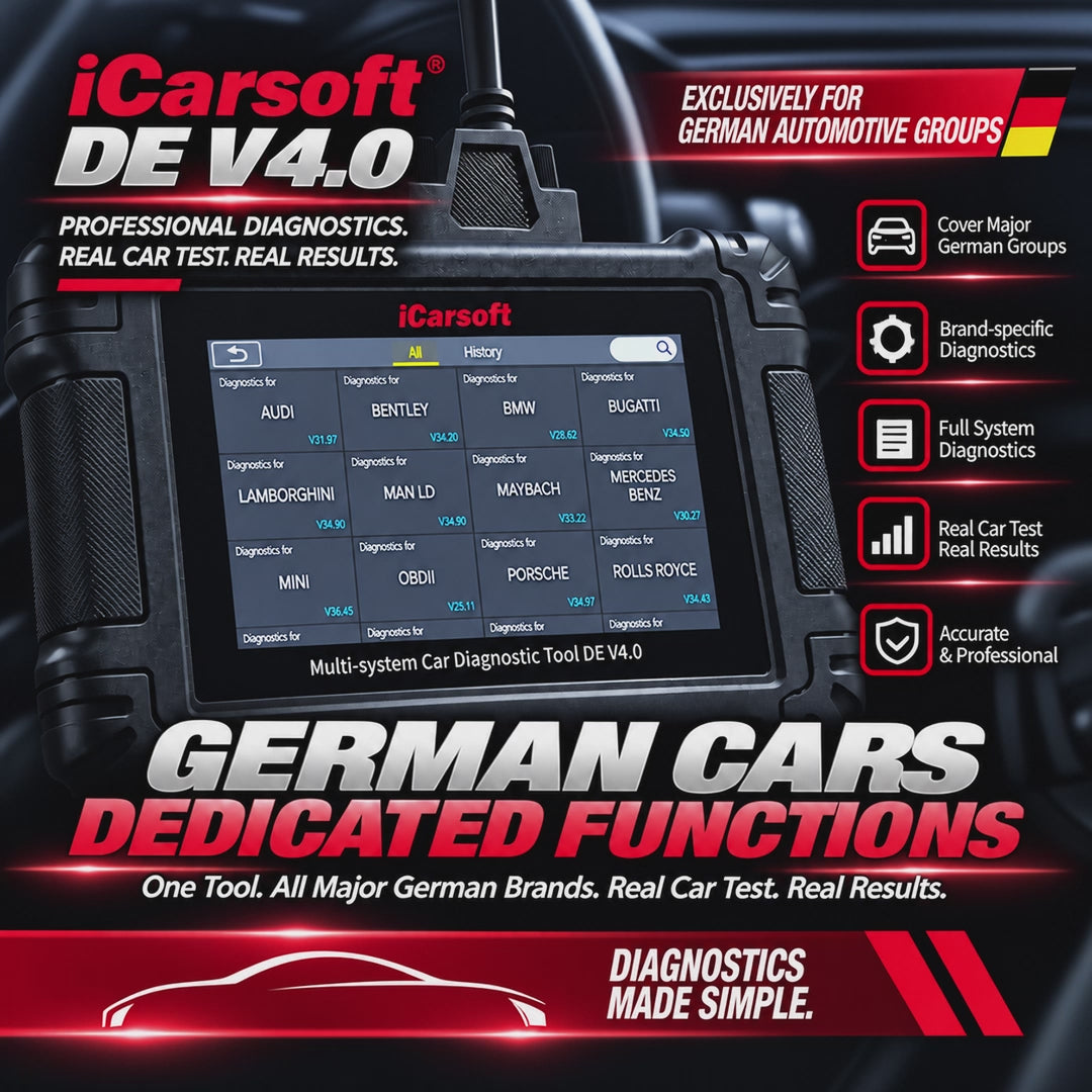 iCarsoft DE V4.0 for German Vehicle Makes with Touchscreen & Wifi