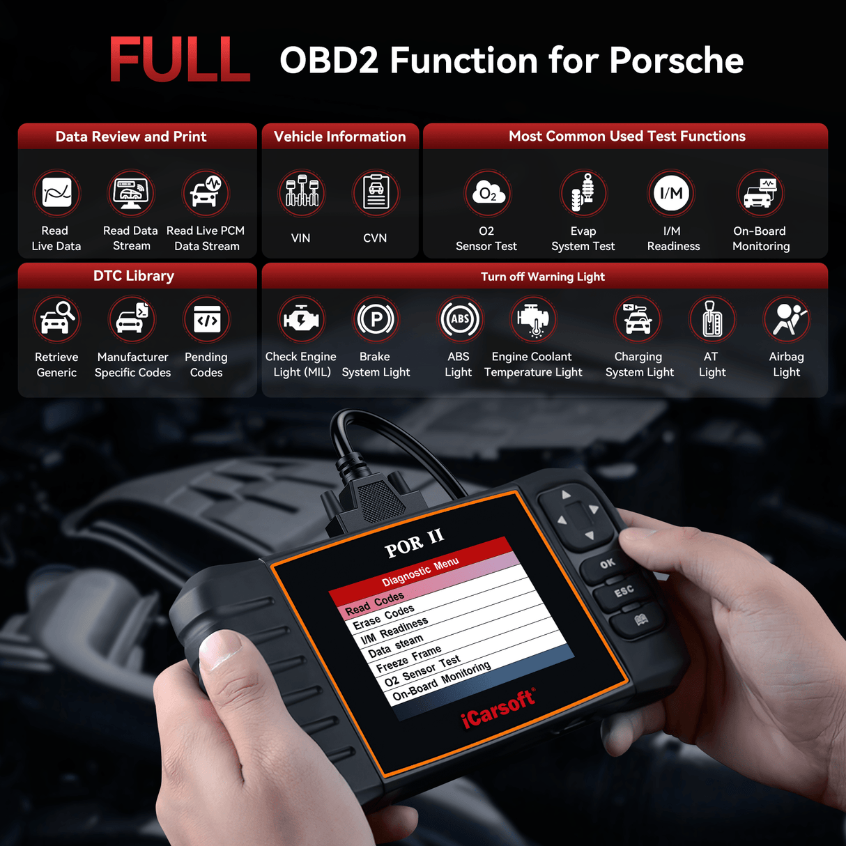 [Price Drop] iCarsoft POR II for Porsche Scan Tool